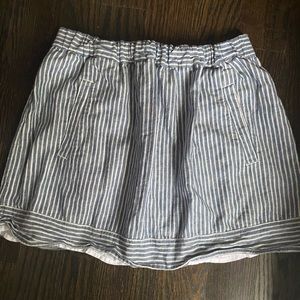 J. Crew blue and white striped skirt